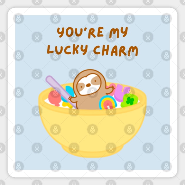 You’re My Lucky Charm Cereal Sloth Magnet by theslothinme